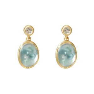 Moonlit Mango Moonstone Earrings (Pair)
